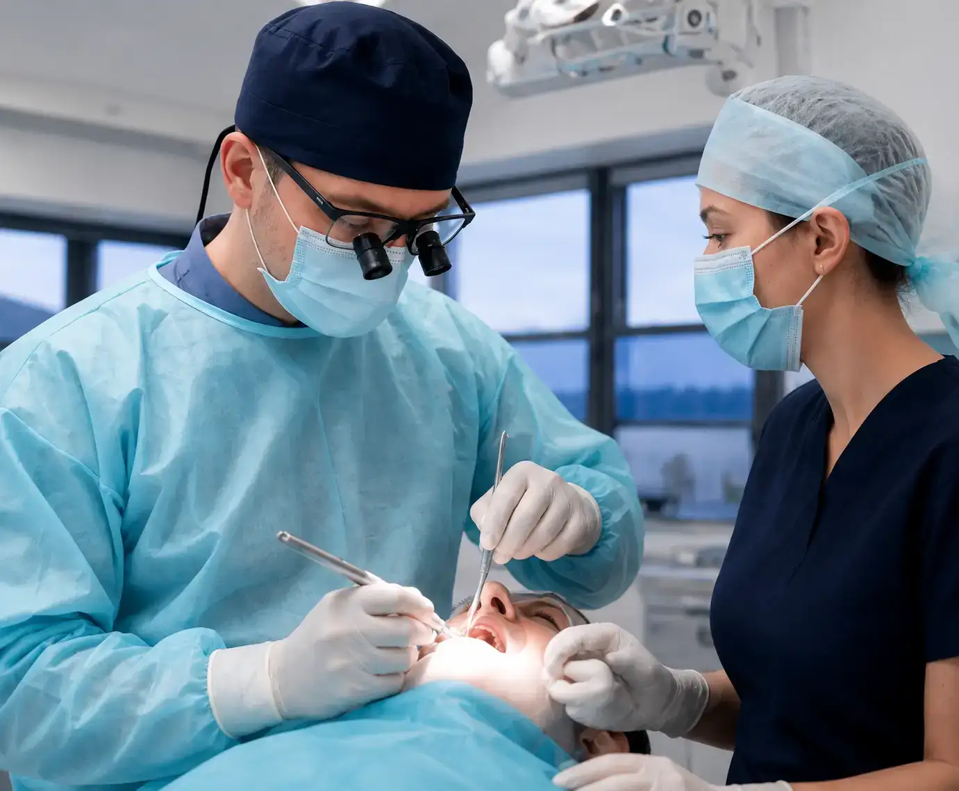 Wszczepienie implantu — zabieg chirurgiczny w znieczuleniu